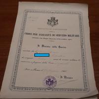 Diploma Croce Argento XVI anni Servizio REI 1914