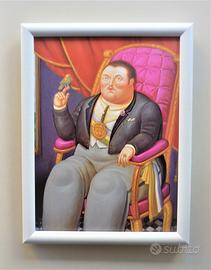 Quadro Il Presidente di Botero con cornice
