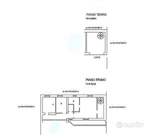 Appartamento con 3 box e giardino