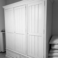 Armadio bianco legno flamant