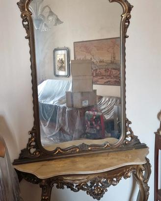 specchiera consolle anno '60 stile barocco