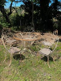 Set salotto da esterno giardino anni 50 vintage