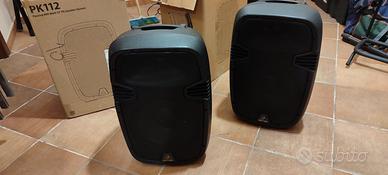 Casse PA bluetooth Behringer PK112A stativi Proel