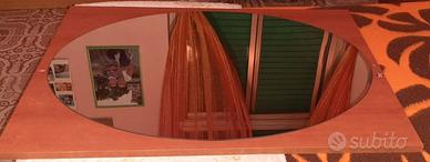 Specchio Grande Da Parete Color Ciliegio