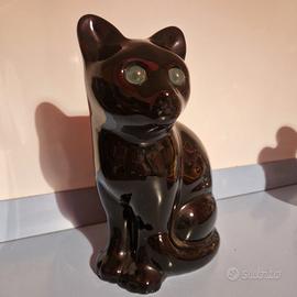 Gatto nero ceramica vintage 