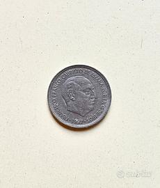 Moneta 5 ptas spagnole del 1957