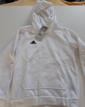 felpa bianca Adidas 9-10 anni-h. 140 cm
