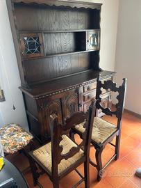 credenza, tavolo, sedie, armadio ecc legno