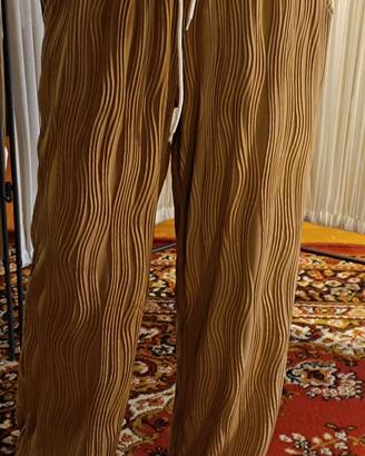 Pantalone donna tessuto elastico lavorato morbido 