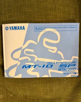 Libretto manutenzione YAMAHA MT10 SP 2019