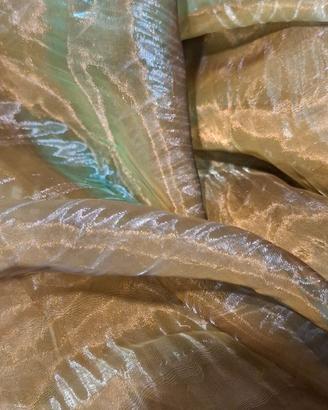 Coppia Tende Cangianti Bronzo/Verde Petrolio 1x3 m