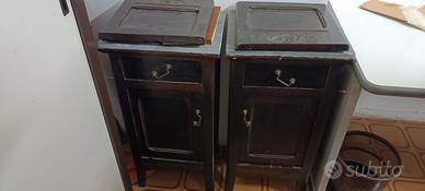 Coppia di comodini Fine '800 – Legno e marmo 