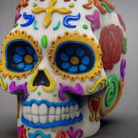 Teschio dio della morte messicano. Stampa 3D