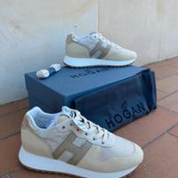 Hogan - sneakers panna e color oro
