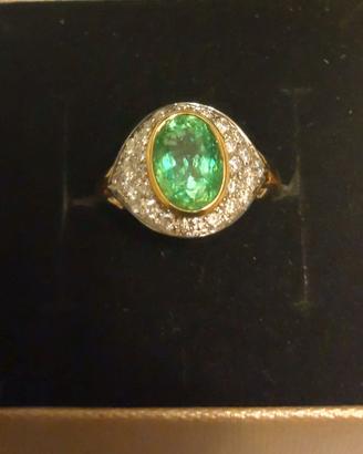 Anello smeraldo 18kt