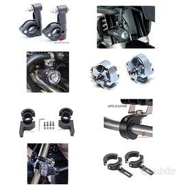 Staffe di fissaggio faretti moto 3 mod Metallo Abs