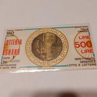 biglietto lotteria di Agnano 1965