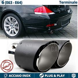 2 TERMINALI di Scarico in Carbonio per BMW Serie 6