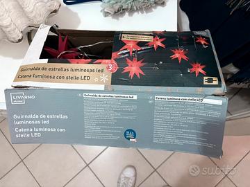 Catena luminosa Led Stelle di Natale