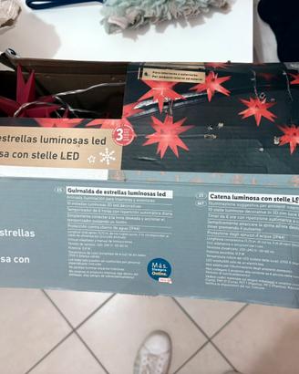 Catena luminosa Led Stelle di Natale
