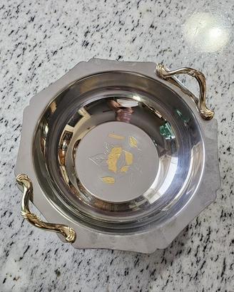 Centrotavola Vintage SAMOS 20cm inox 18/10 oro 24k