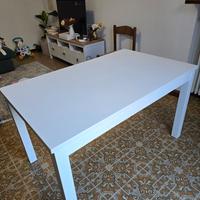 Tavolo allungabile, LANEBERG,bianco, 130/190x80 cm