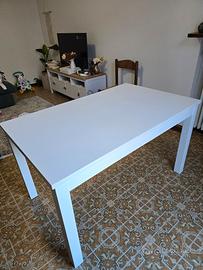 Tavolo allungabile, LANEBERG,bianco, 130/190x80 cm