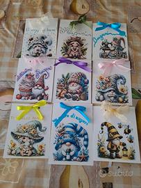 set 9 biglietti di auguri