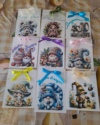 set 9 biglietti di auguri