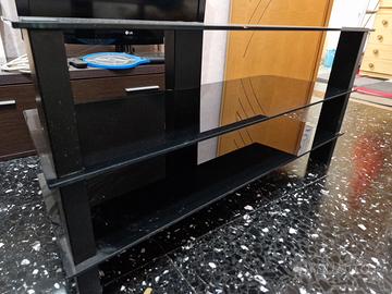 Mobile porta TV Meliconi in vetro nero fumé