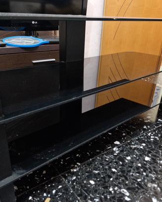 Mobile porta TV Meliconi in vetro nero fumé