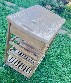 Carrello portavivande in legno da giardino - usato