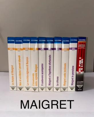9 Videocassette Vhs di Maigret