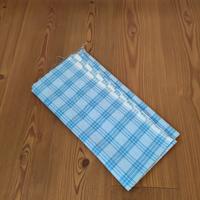 Stoffa a righe / quadretti bianchi e azzurri