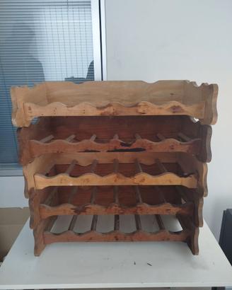 Porta bottiglie in legno
