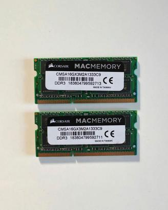 Kit memoria RAM Corsair 16 GB (2x8G) DDR3