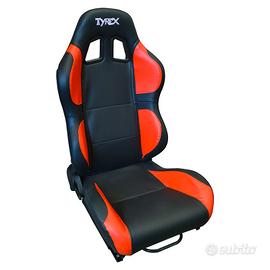 SEDILE SPORTIVO ECOPELLE ROSSO-NERO

