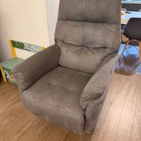 Poltrona relax elettrica reclinabile con batteria