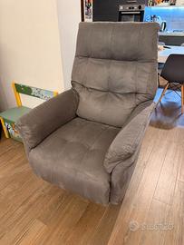 Poltrona relax elettrica reclinabile con batteria