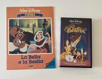 LA BELLA E LA BESTIA WALT DISNEY - VHS + LIBRO