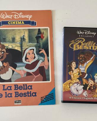 LA BELLA E LA BESTIA WALT DISNEY - VHS + LIBRO