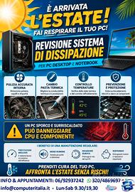 REVISIONE COMPUTER CAMBIO PASTA TERMICA ROMA € 40