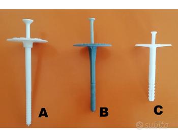 Tasselli + chiodo per pannelli isolanti (cappotto)