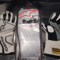 Guanti pista alpinestars tech 1 race bianchi