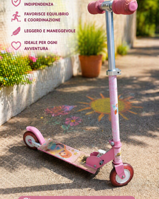 Winx Bloom monopattino a 2 ruote pieghevole