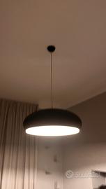 Lampada a sospensione a cupola grigia