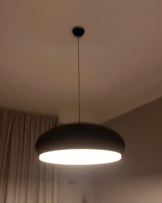 Lampada a sospensione a cupola grigia