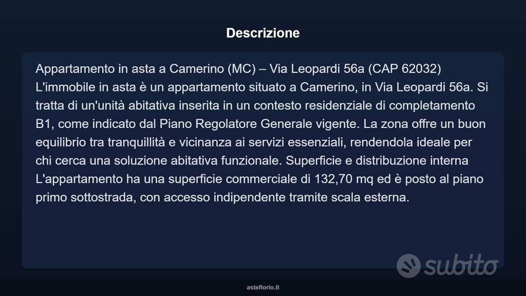 Appartamento – Camerino, Località Caselle - Vista 3