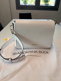 Borsa vera pelle Mandarina Duck bianca