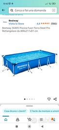Piscina Bestway400x200x81completa di motore skimme